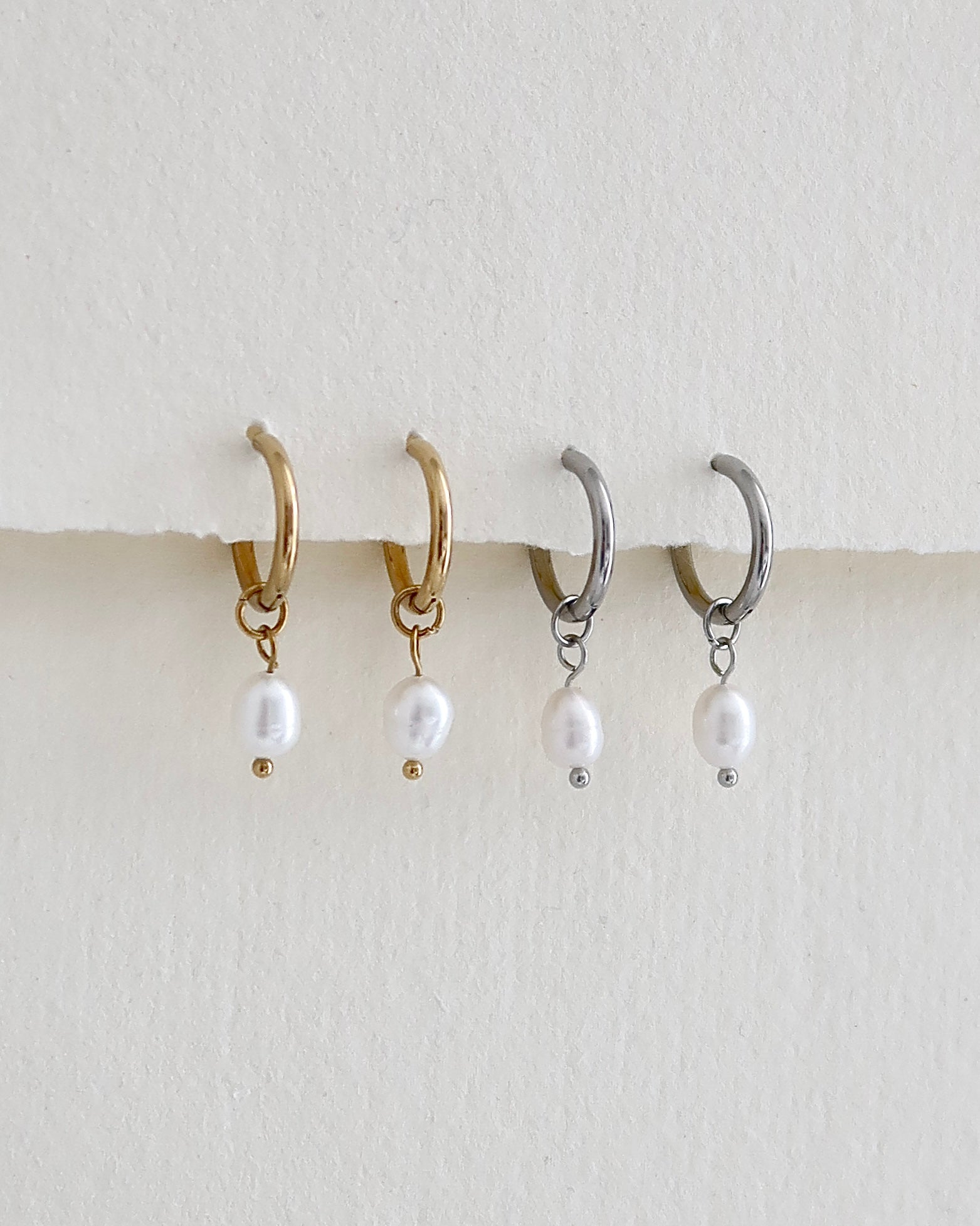 Bridesmaid Earrings 18K Freshwater Pearl