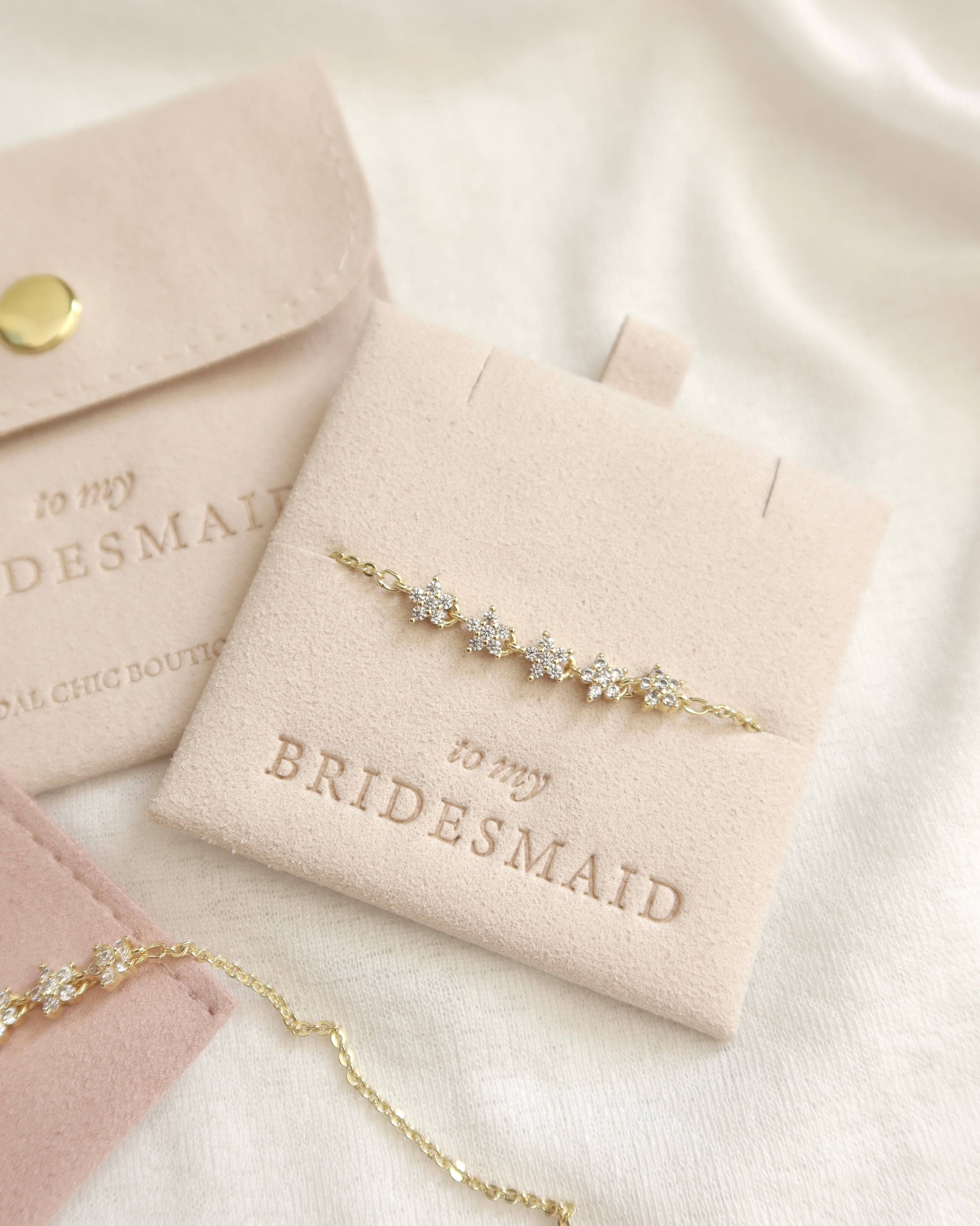 14k Gold Plated Flower Charm Bracelet