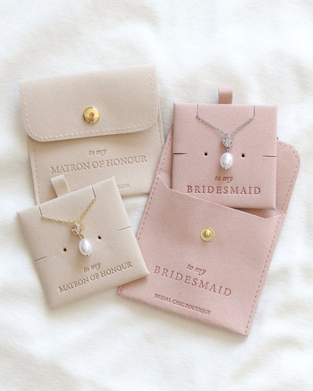 Bridesmaid Necklace 18k Gold Plated