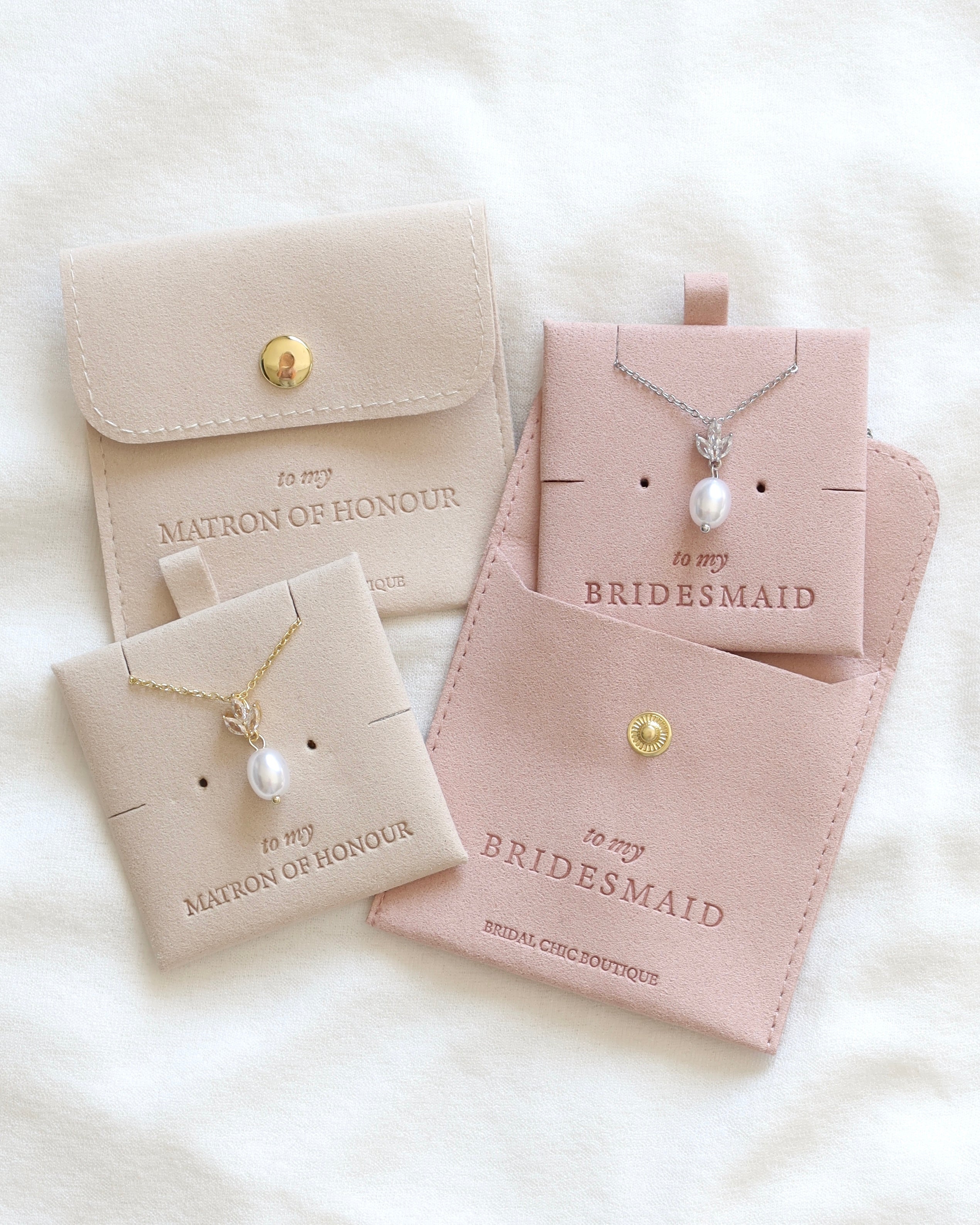 Bridesmaid Necklace 18k Gold Plated