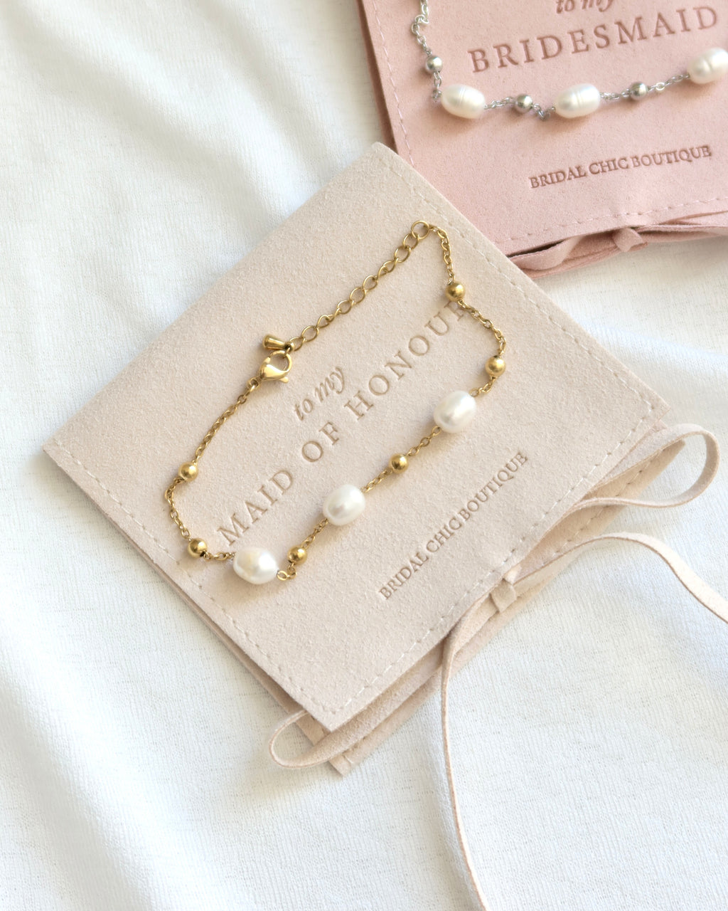 Bridesmaid Bracelet 18K Freshwater Pear