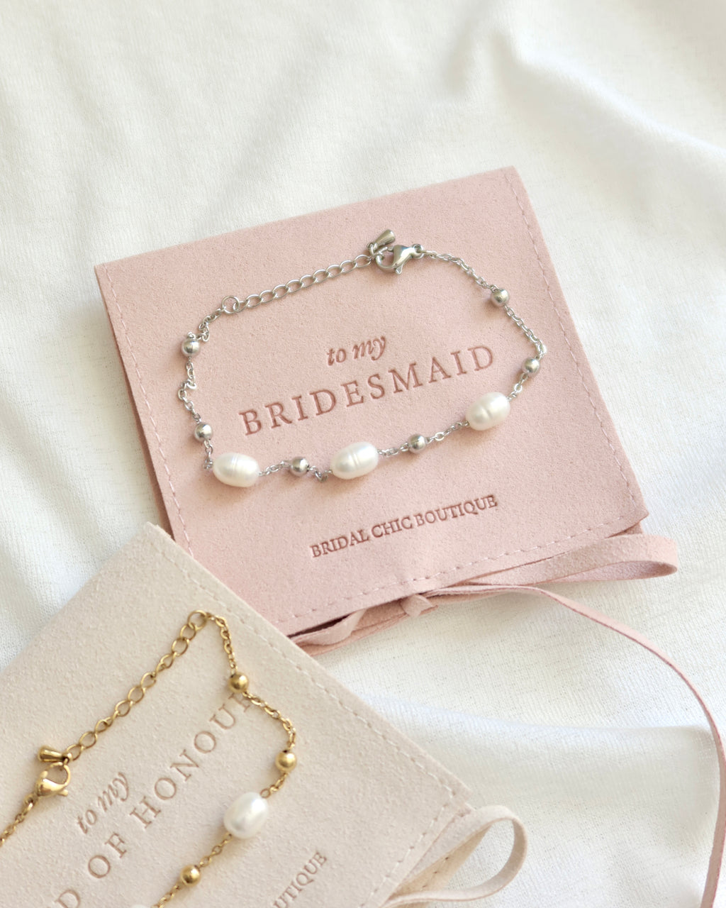 Bridesmaid Bracelet 18K Freshwater Pear