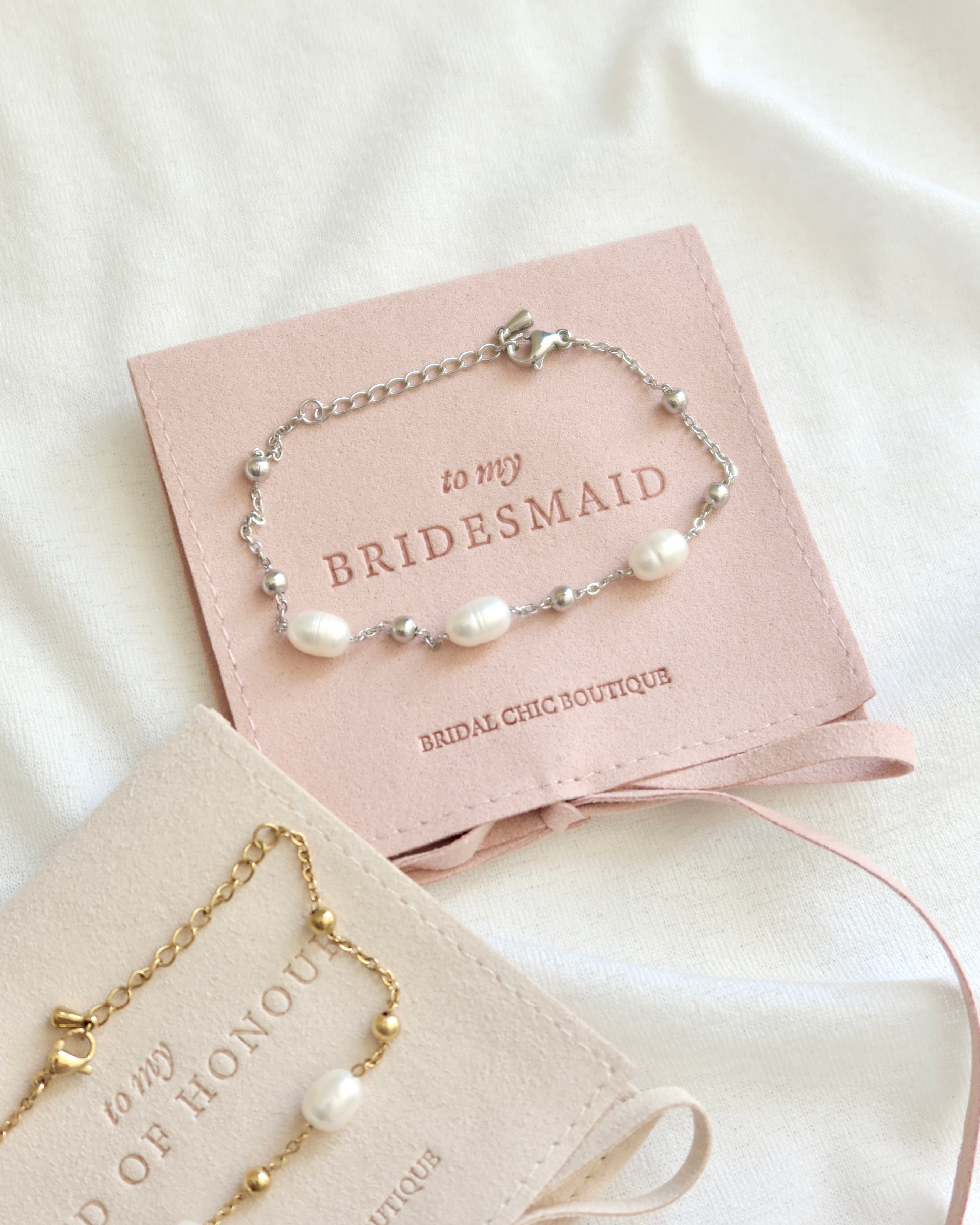 Bridesmaid Bracelet 18K Freshwater Pear