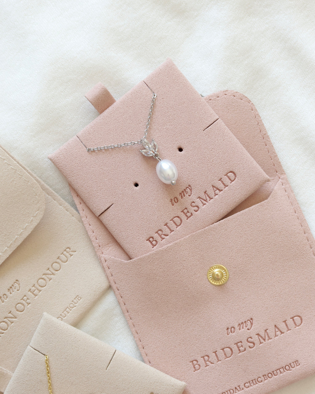 Bridesmaid Necklace 18k Gold Plated