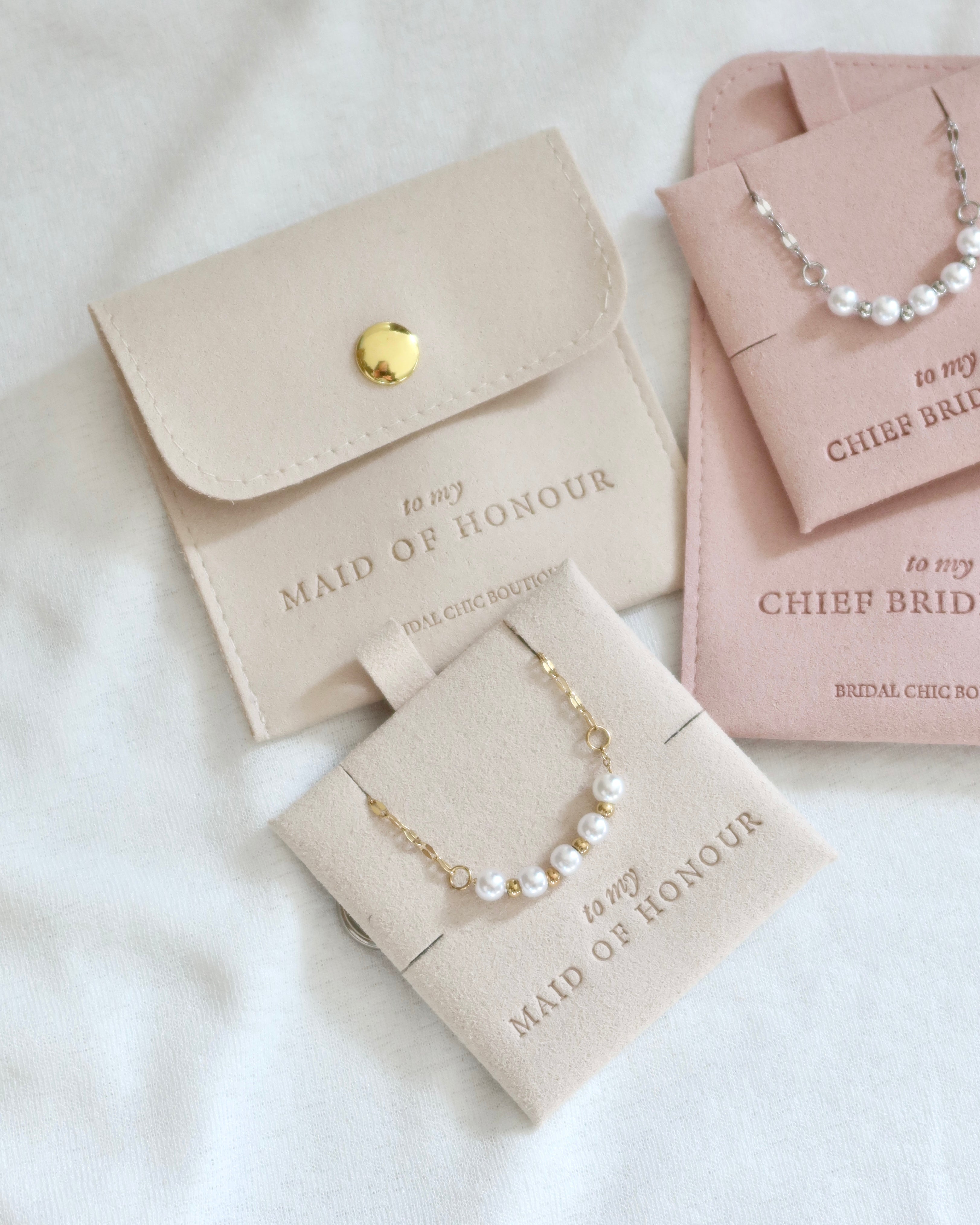 Bridesmaid Pearl Necklace 18K