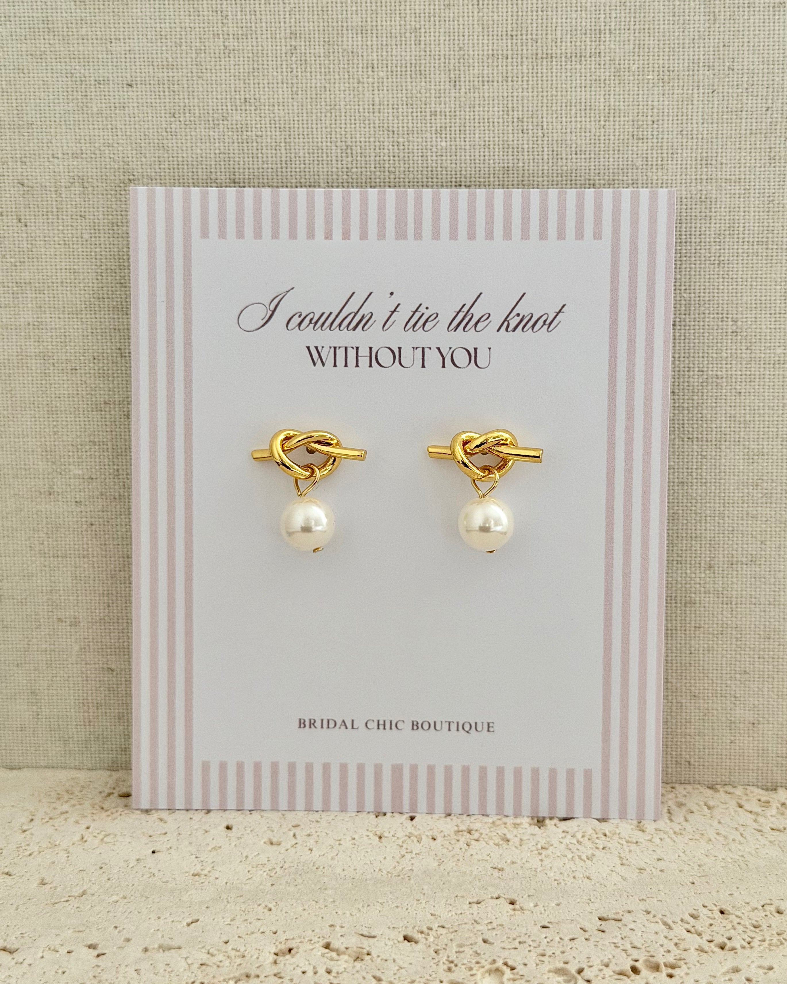 Knot Stud Earrings - Tie the Knot