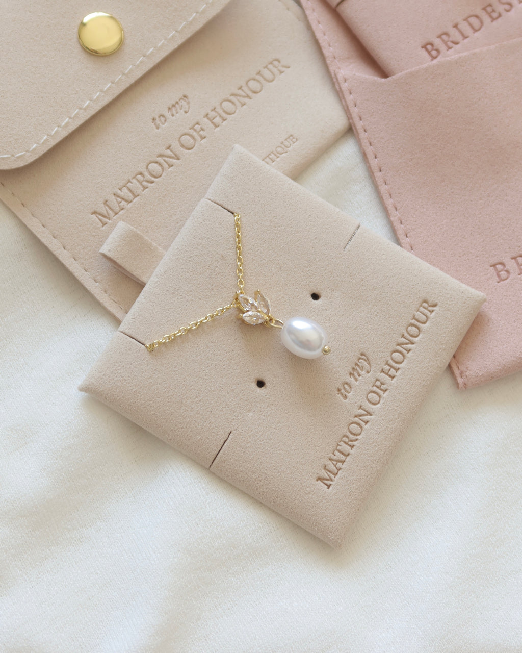 Bridesmaid Necklace 18k Gold Plated