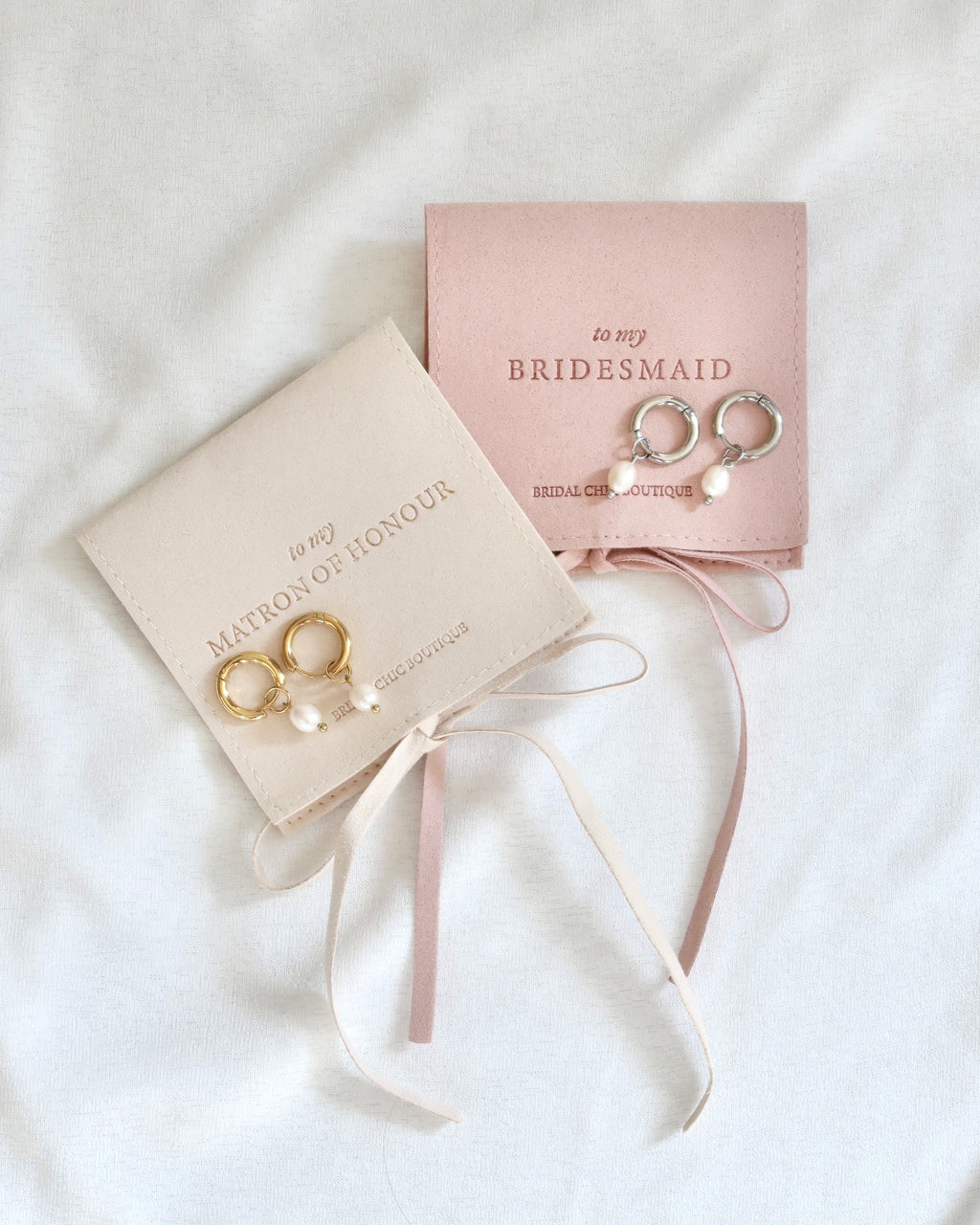 Bridesmaid Earrings 18K Freshwater Pearl