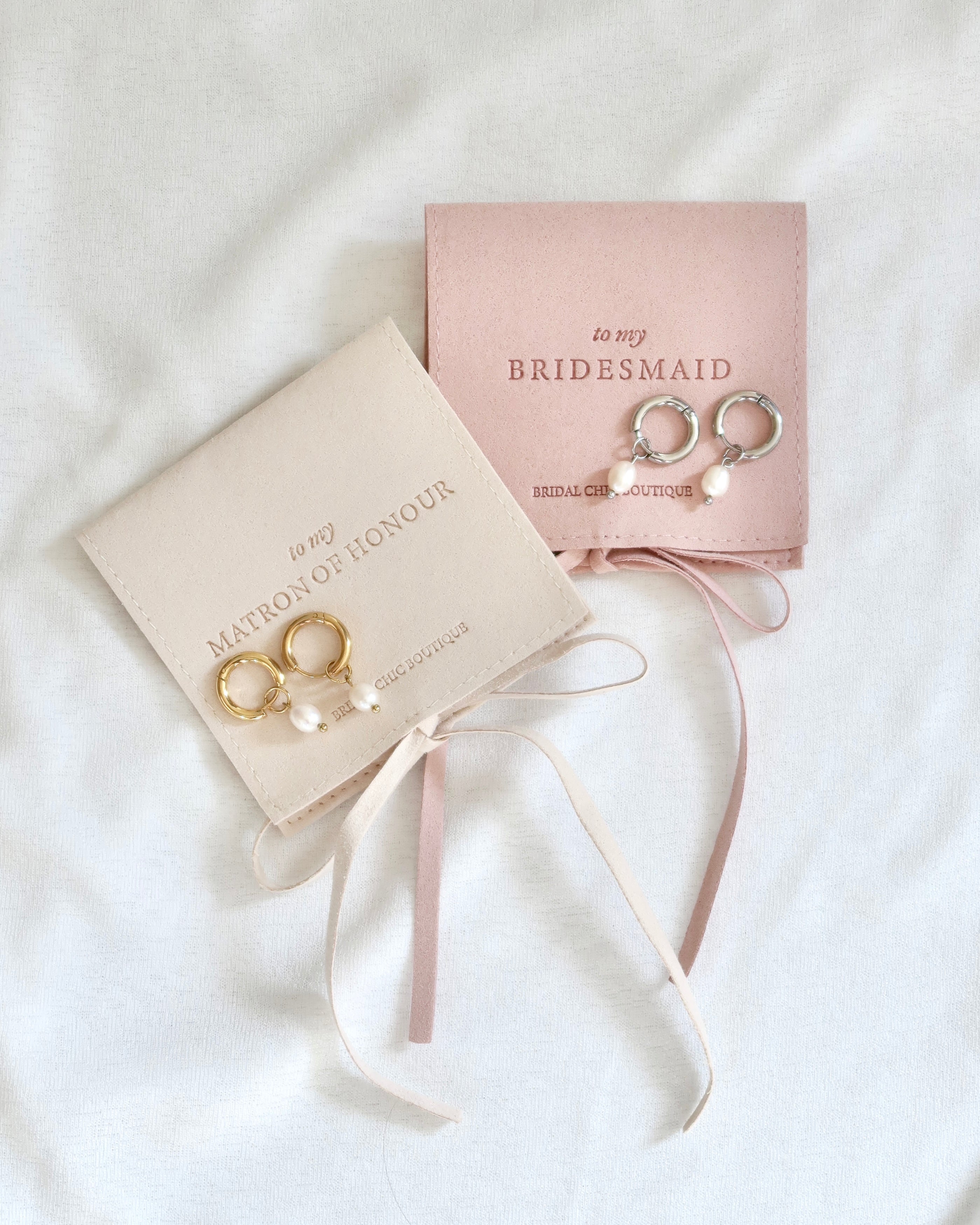 Bridesmaid Earrings 18K Freshwater Pearl