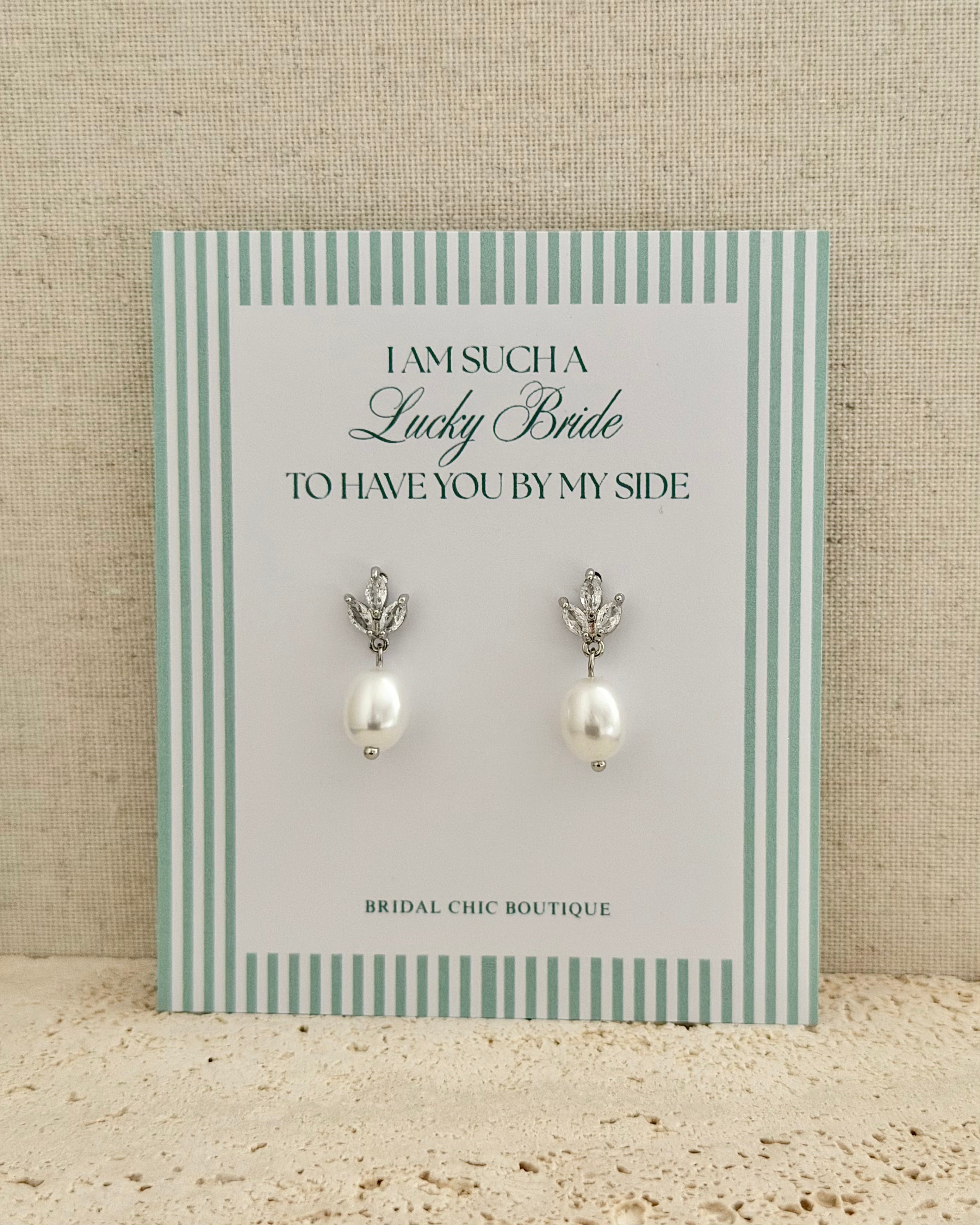 Pearl Drop Earrings Bridal Party Gift
