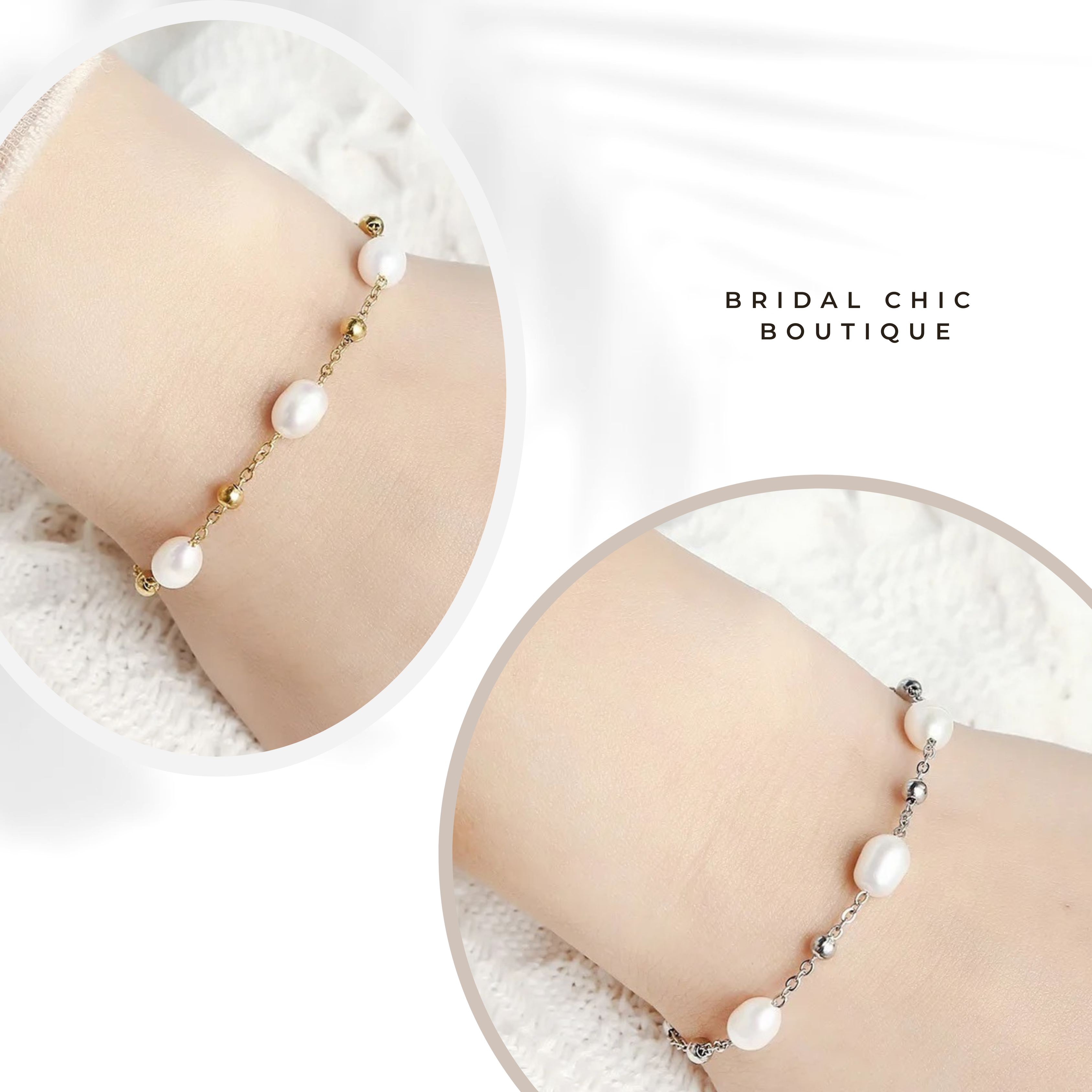 Bridesmaid Bracelet 18K Freshwater Pear